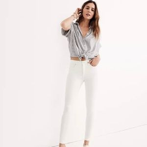 9" Mid-Rise Skinny Jeans in Pure White